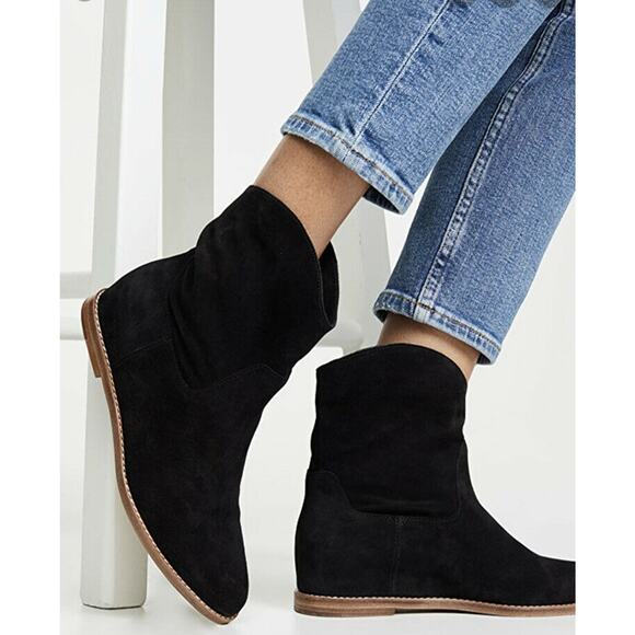 Vince Sinclair Cowboy Boot black 6 suade NEW $375‎ - Picture 1 of 6
